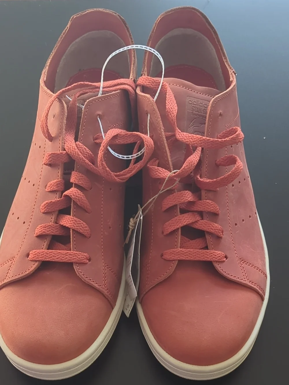 Adidas men’s Coral Red Court-Style Sneakers